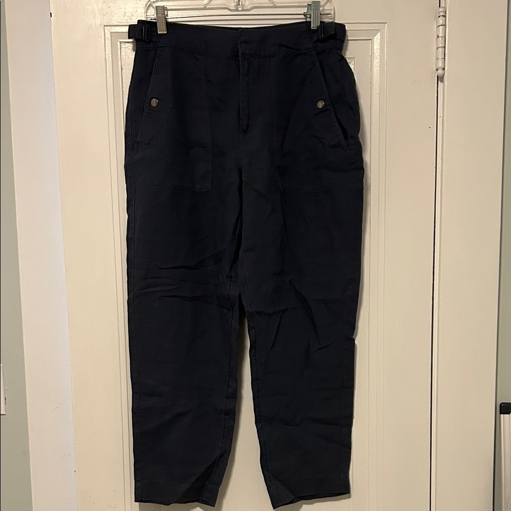 Athleta Women's Gray Linen Cropped Pants